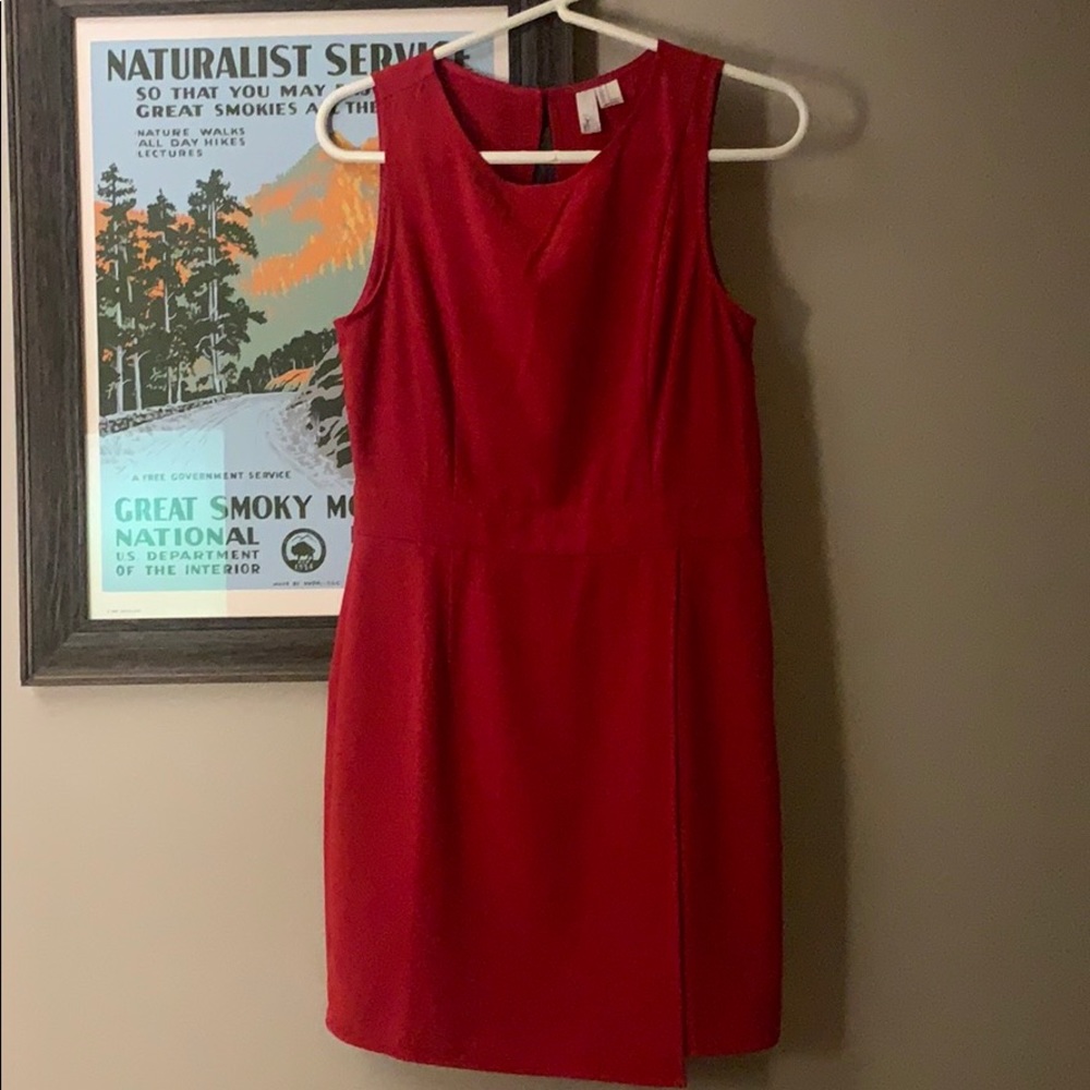 Red sleeveless mini dress